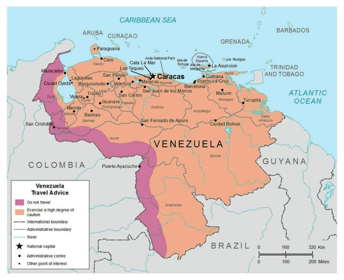 le venezuela dans la carte