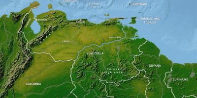 Carte de géographie du venezuela