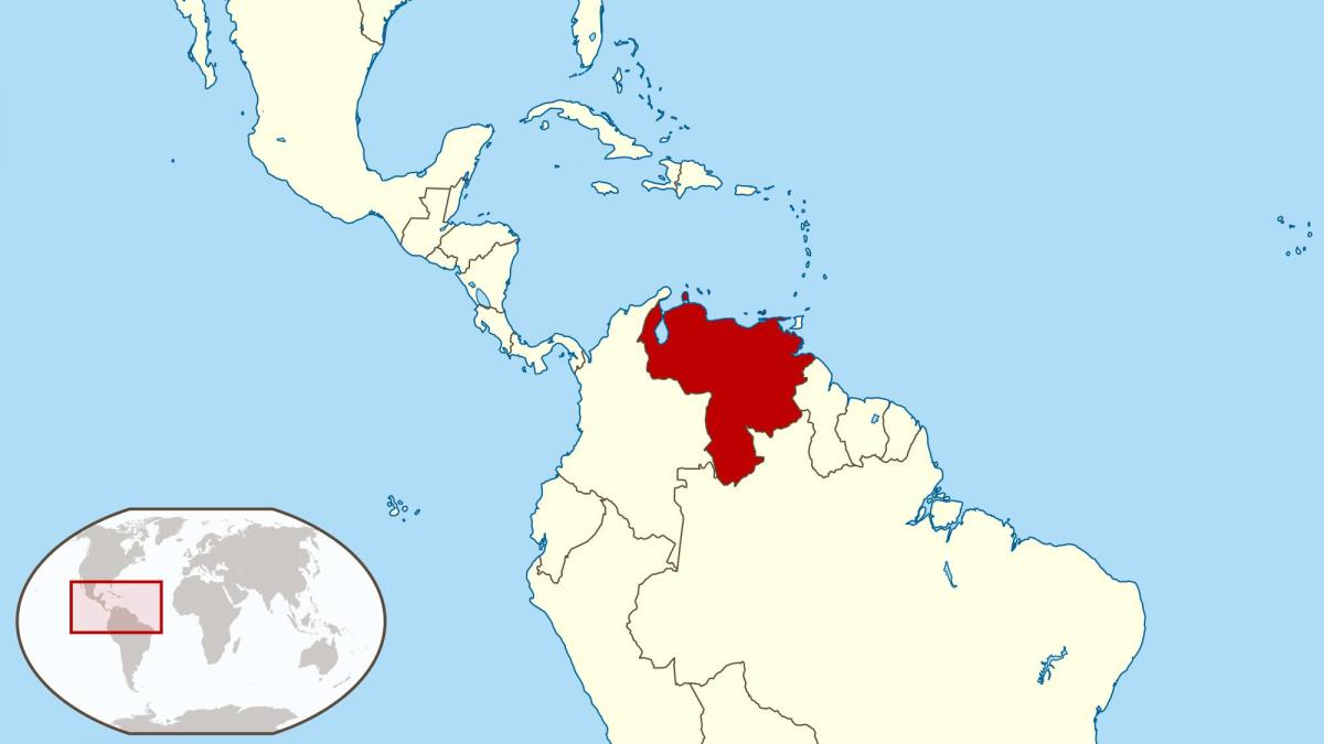 le venezuela sur la carte de l'amérique du sud