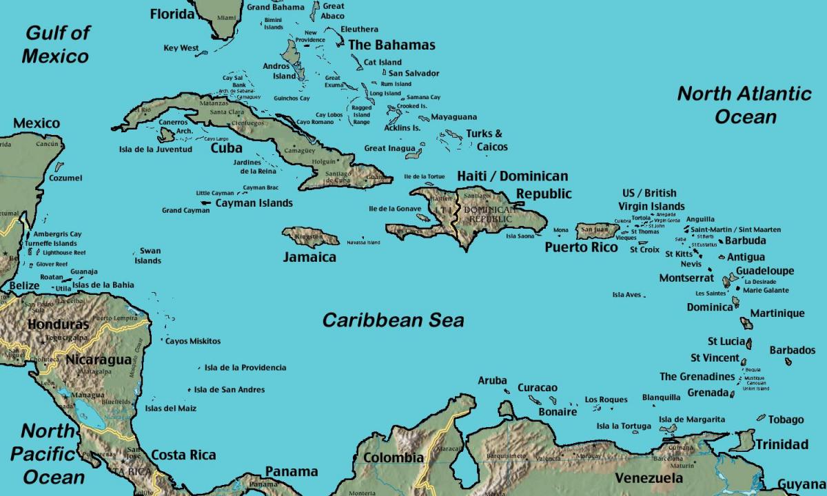 les îles au large du venezuela carte