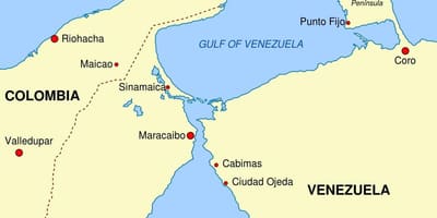 Carte du golfe du venezuela