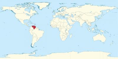 Le Venezuela sur la carte du monde