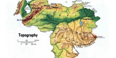 Carte topographique du venezuela