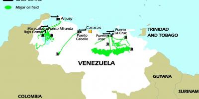 Venezuela réserves de pétrole de la carte